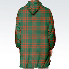 Menzies Green Ancient Tartan Hoodie Blanket