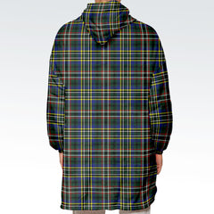 Scott Green Modern Tartan Hoodie Blanket