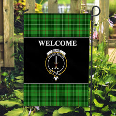 Blane Tartan Crest Black Garden Flag