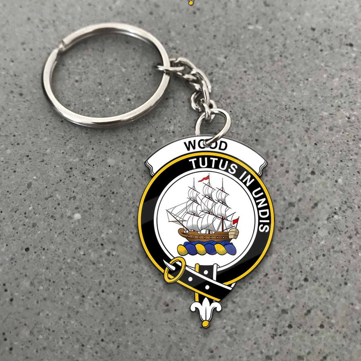 Wood Crest Keychain