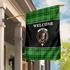 Boyle Tartan Crest Black Garden Flag