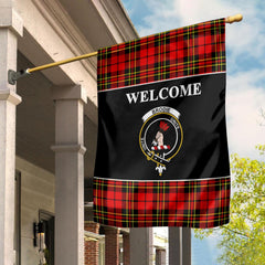 Brodie Tartan Crest Black Garden Flag