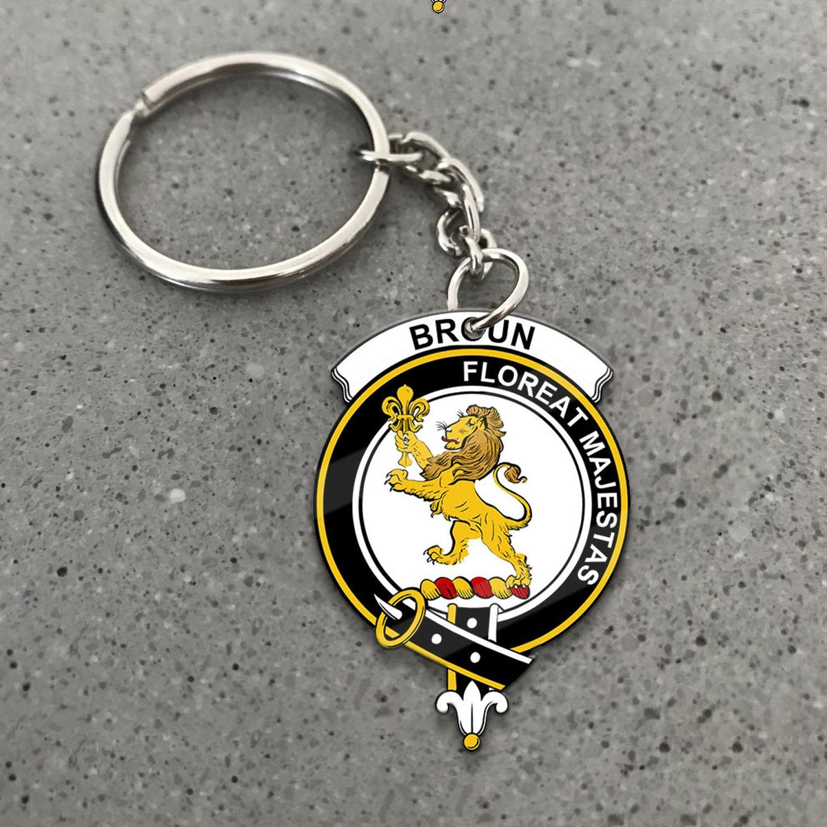 Broun Crest Keychain