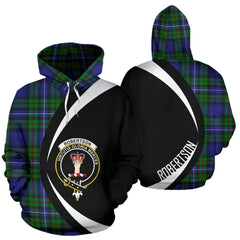 Robertson Hunting Modern Tartan Crest Hoodie - Circle Style
