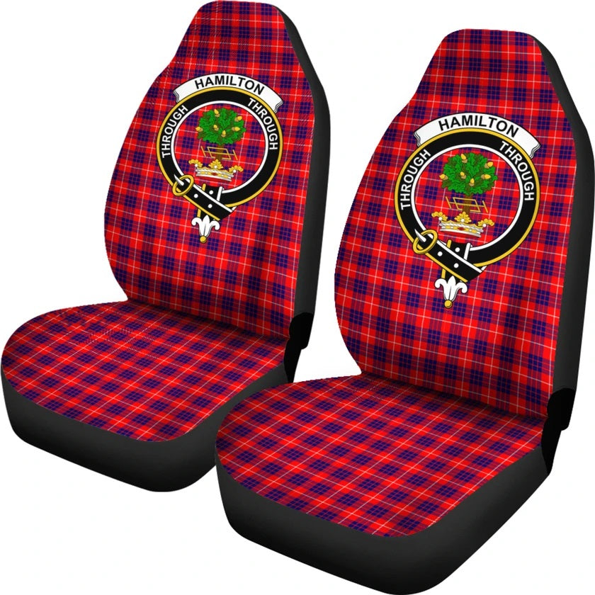 Hamilton Ancient Family Modern Tartan Crest Car seat cover