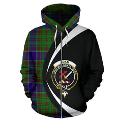 Adam Tartan Crest Zipper Hoodie - Circle Style