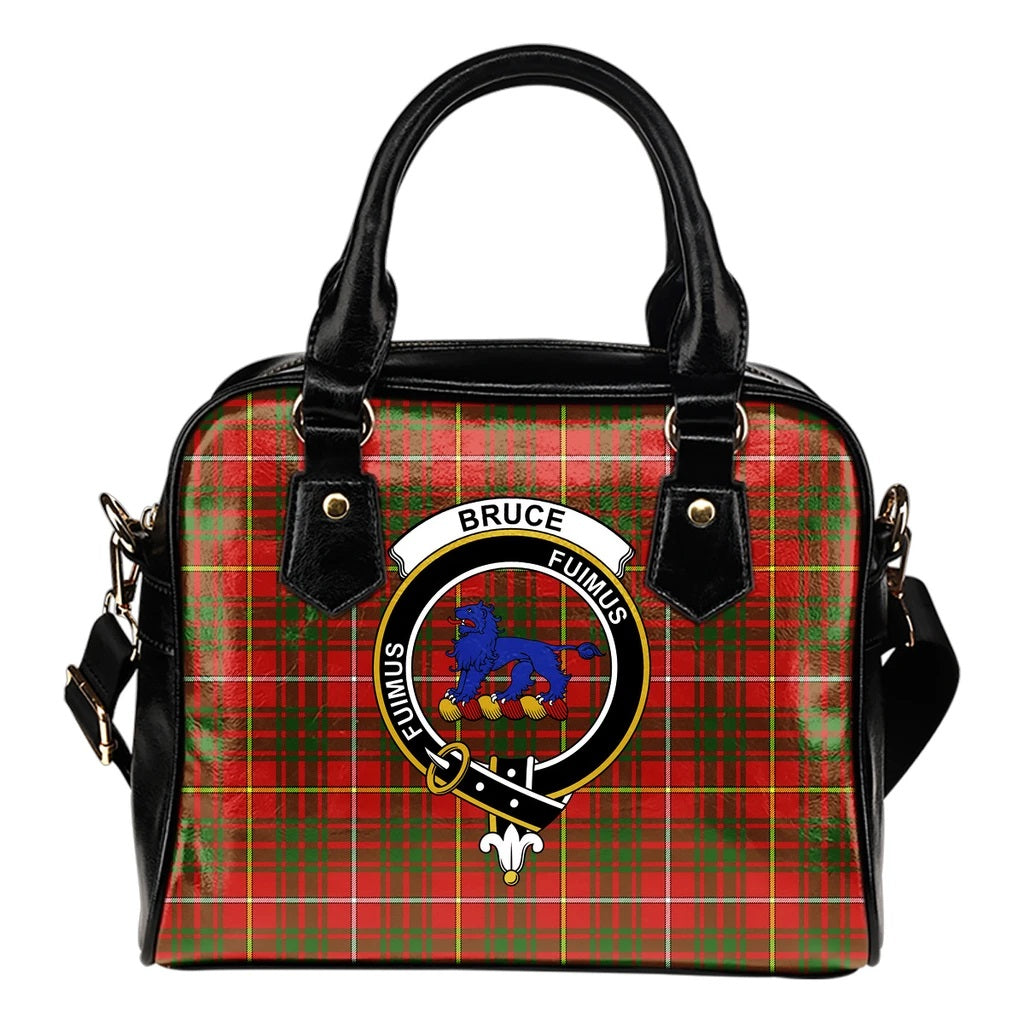 Bruce Family Modern Tartan Crest Shoulder Handbags