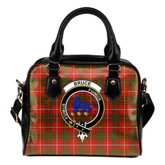 Bruce Family Modern Tartan Crest Shoulder Handbags