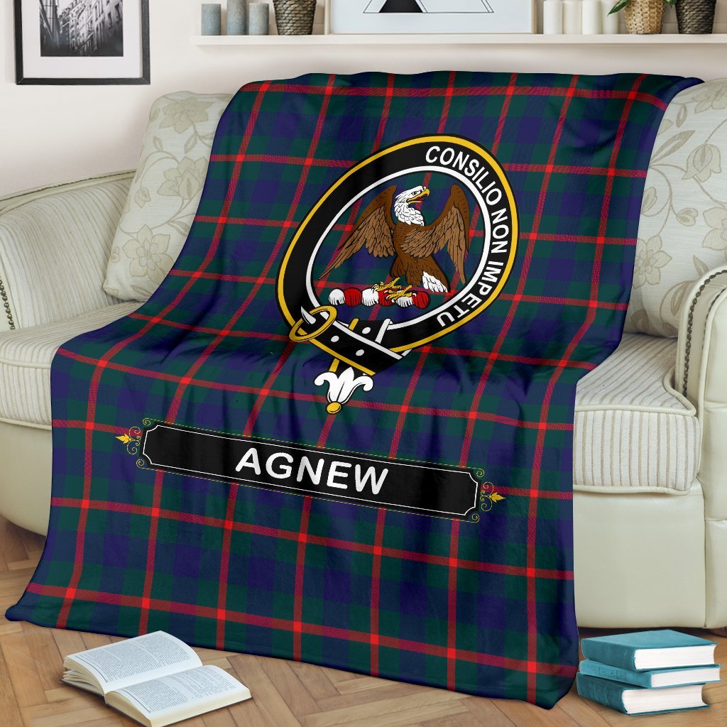 Agnew Family Tartan Crest Blanket