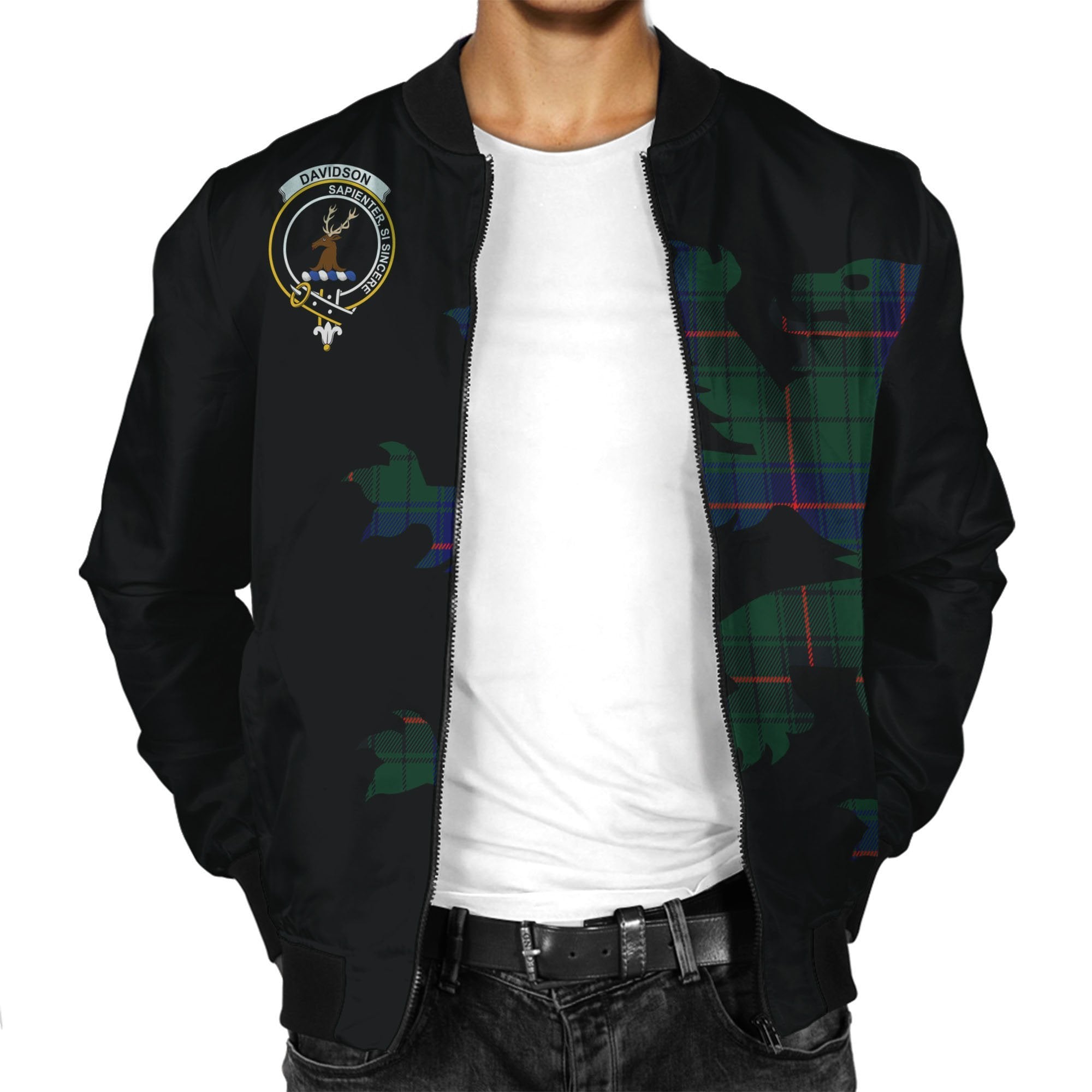 Davidson Tartan Bomber Jacket Lion & Thistle