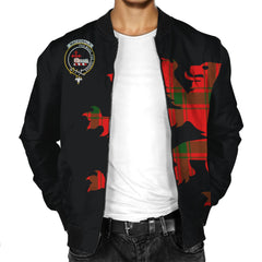 MacDonald of Sleat Tartan Bomber Jacket Lion & Thistle
