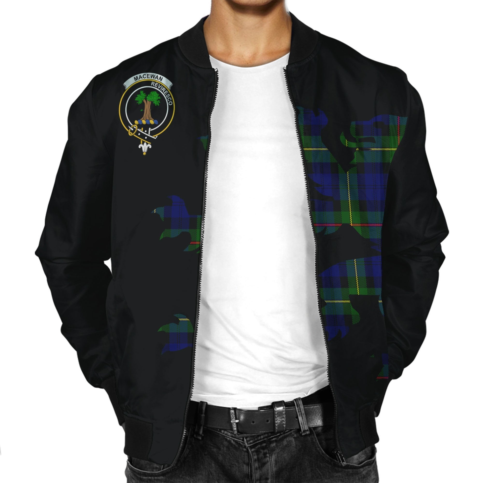 MacEwan Tartan Bomber Jacket Lion & Thistle