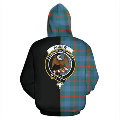 Agnew Ancient Tartan Crest Zipper Hoodie - Half Of Me Style