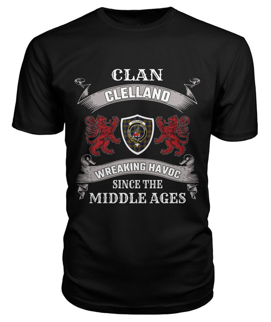 Clelland Family Tartan - 2D T-shirt 1060