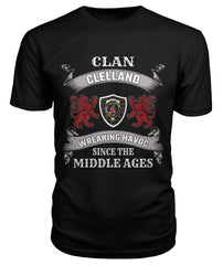 Clelland Family Tartan - 2D T-shirt