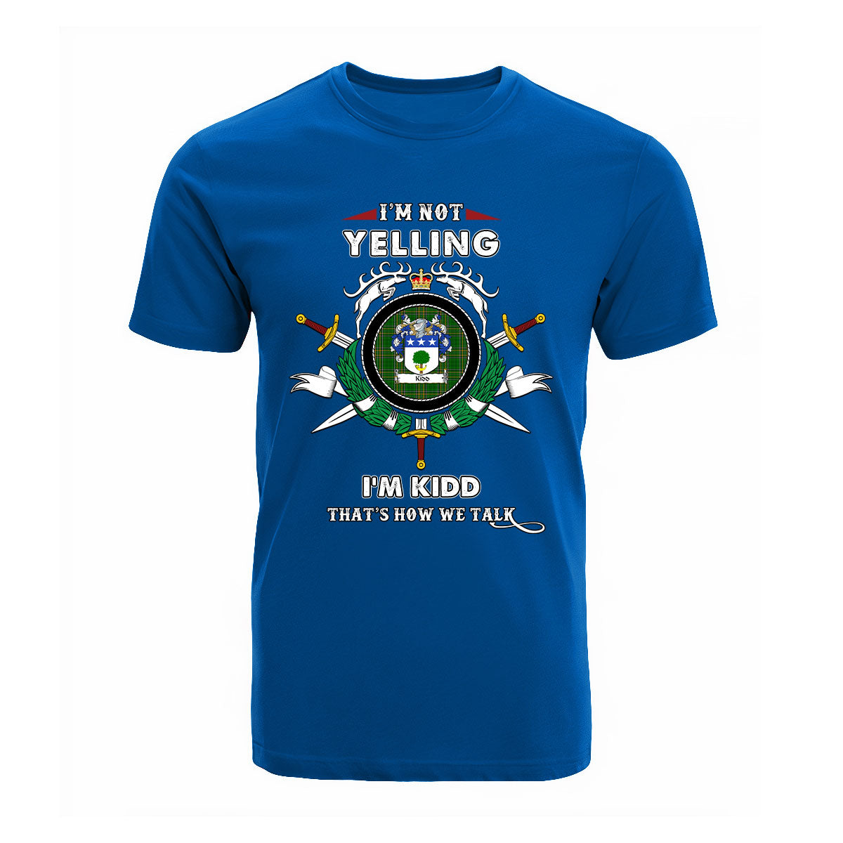 Kidd Tartan Crest T-shirt - I'm not yelling style