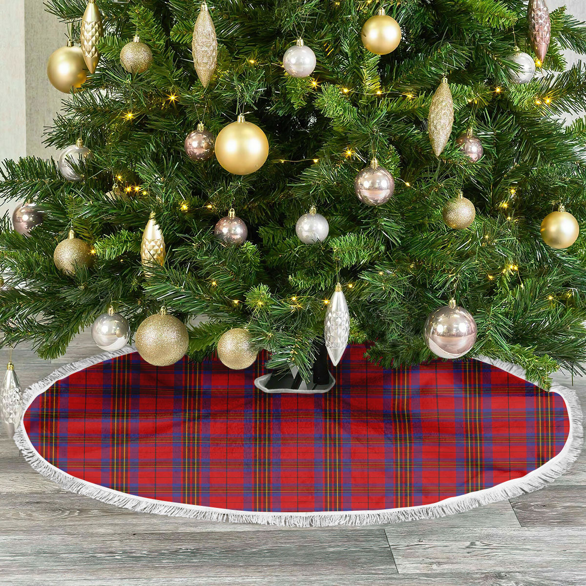 Leslie Modern Tartan Christmas Tree Skirt