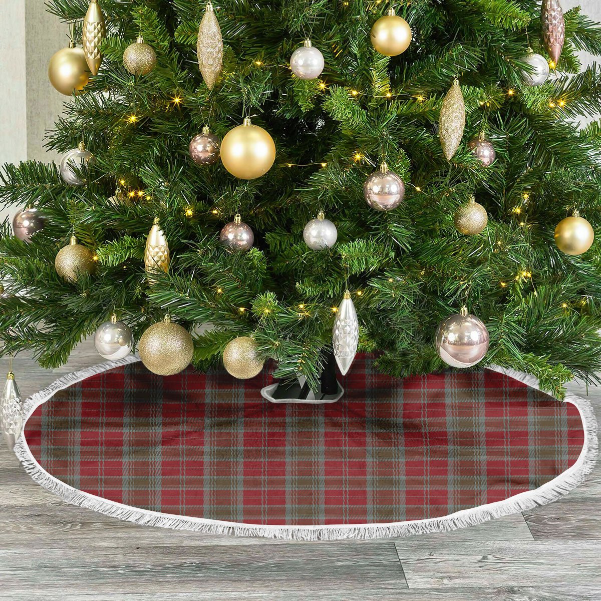 Lindsay Weathered Tartan Christmas Tree Skirt