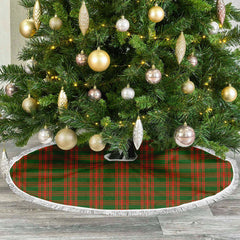 Menzies Green Modern Tartan Christmas Tree Skirt