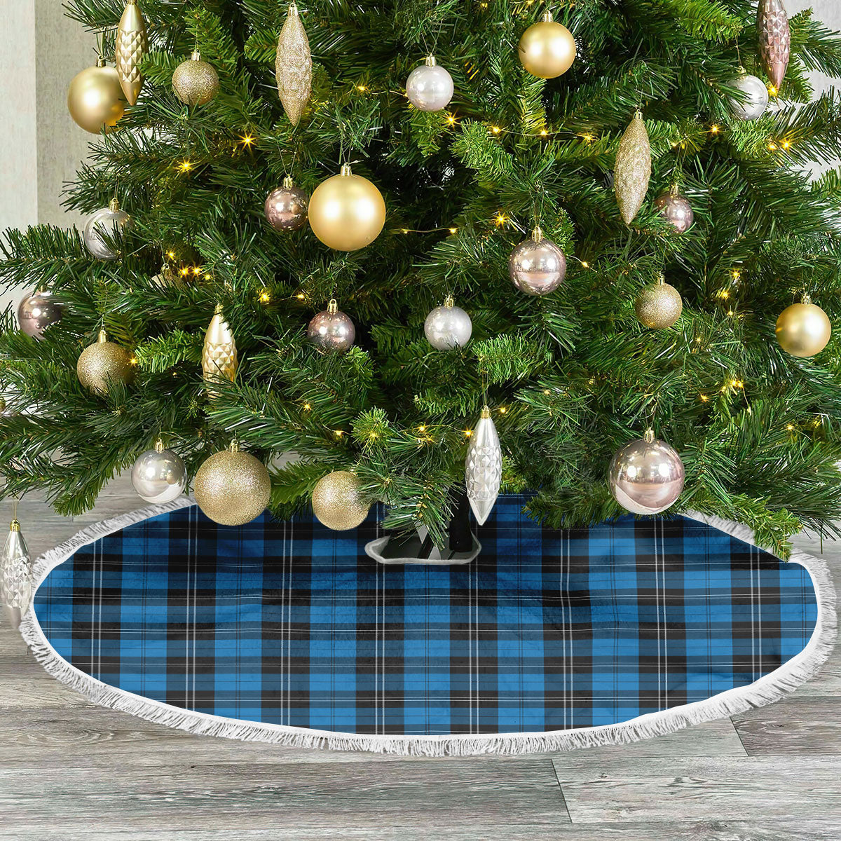 Ramsay Blue Ancient Tartan Christmas Tree Skirt