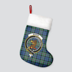 Baird Ancient Tartan Crest Christmas Stocking