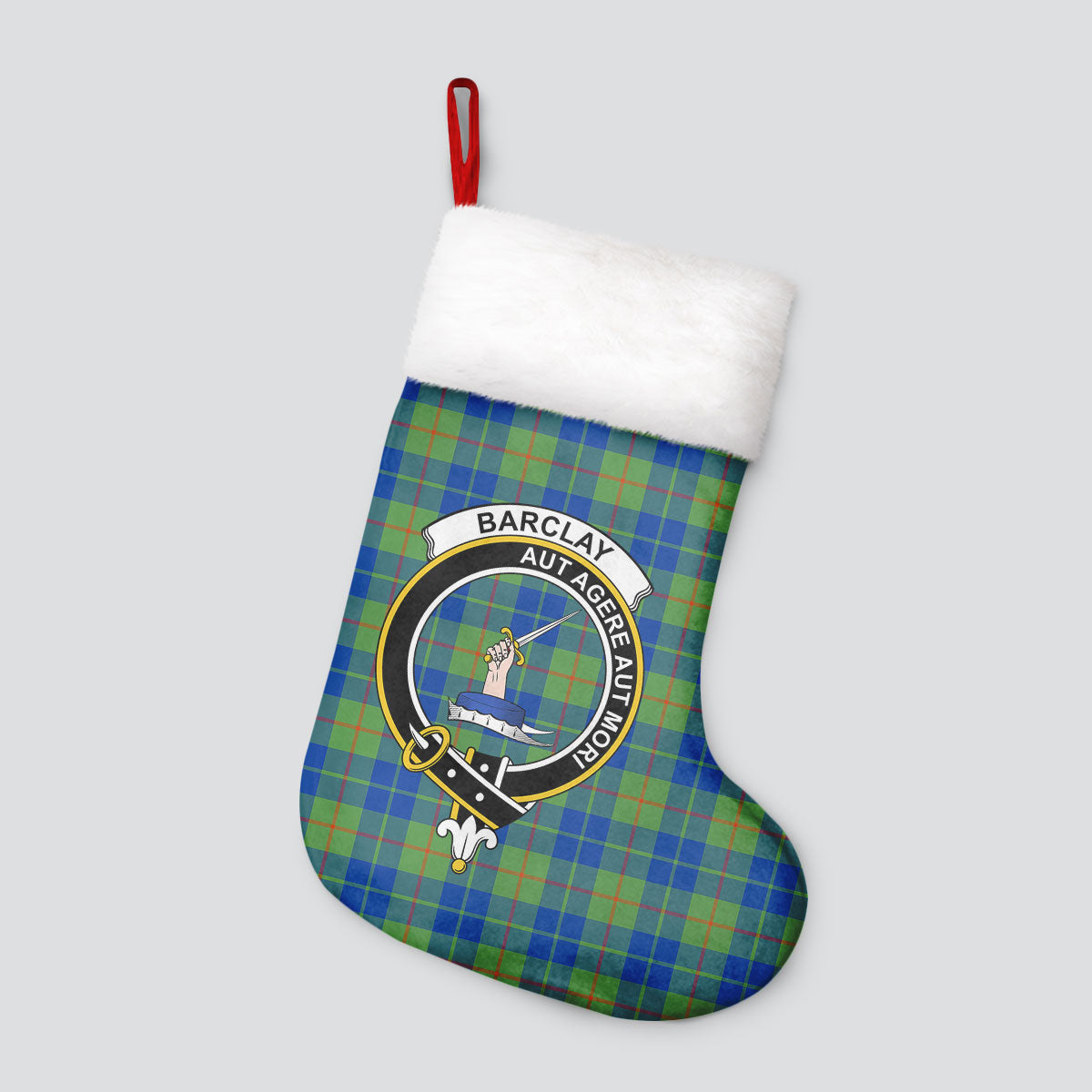 Barclay Hunting Ancient Tartan Crest Christmas Stocking