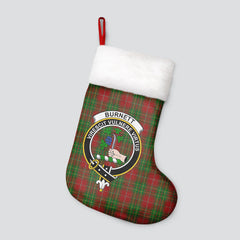 Burnett Tartan Crest Christmas Stocking