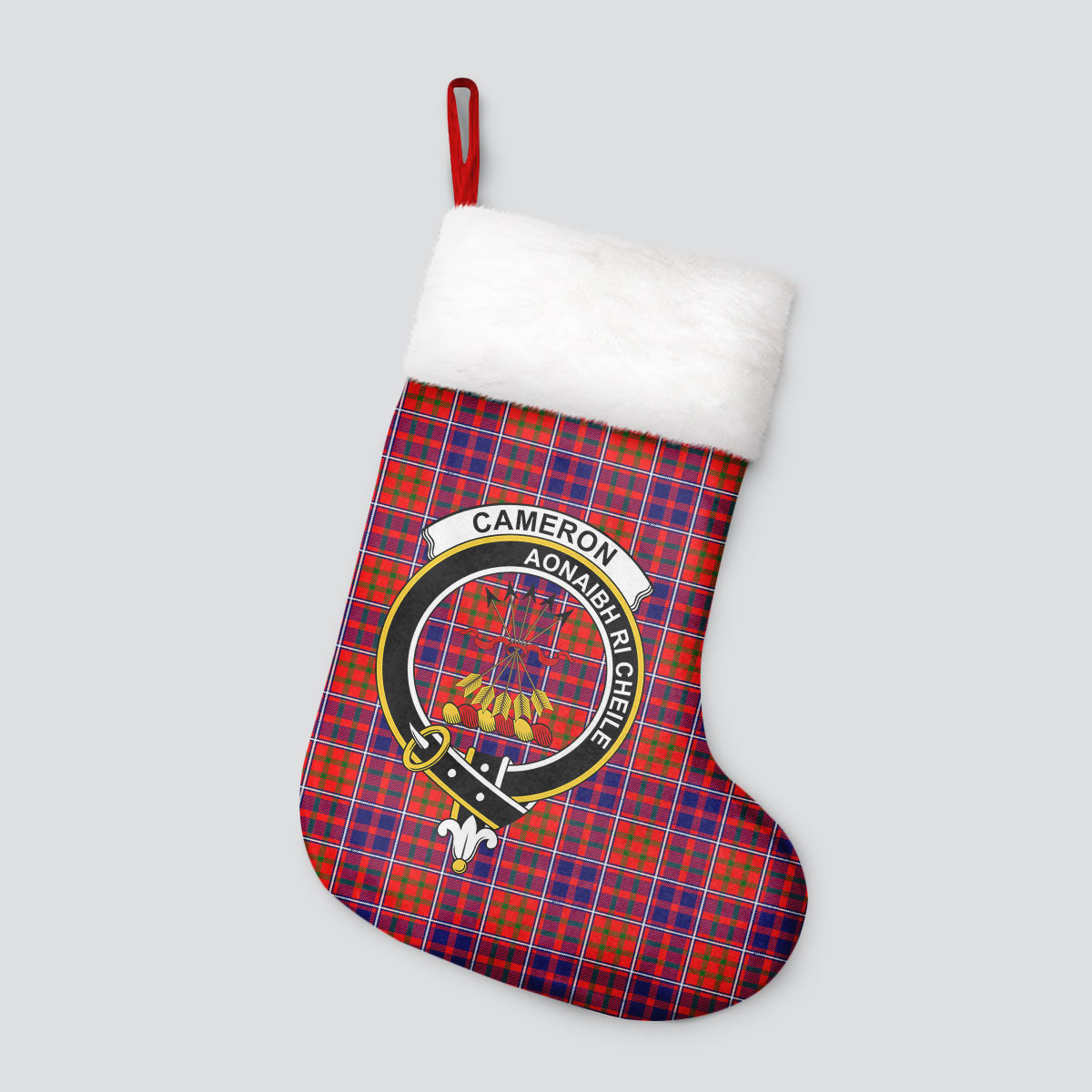 Cameron of Lochiel Modern Tartan Crest Christmas Stocking