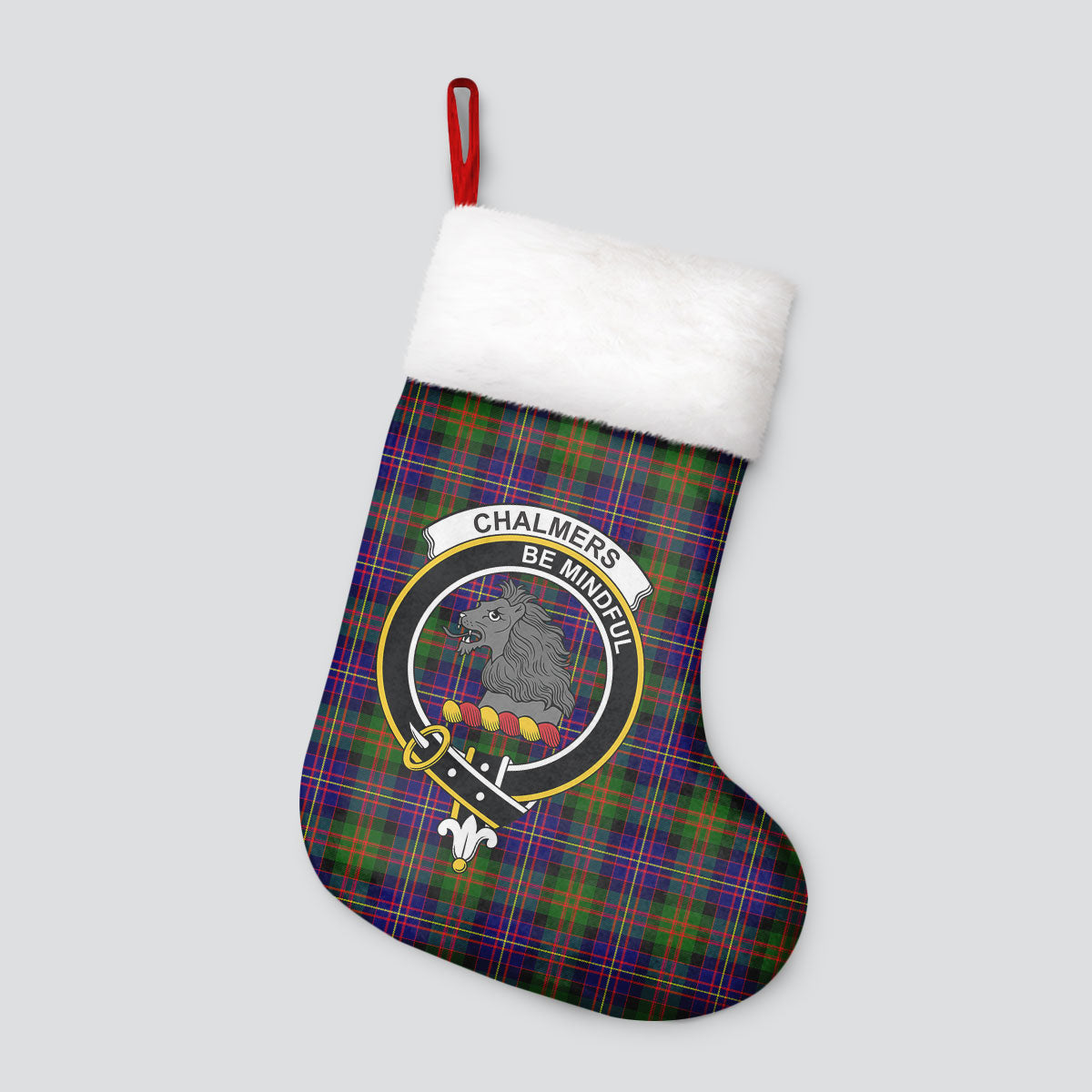 Chalmers Tartan Crest Christmas Stocking