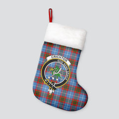 Crichton Tartan Crest Christmas Stocking