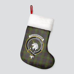 Cunningham Hunting Modern Tartan Crest Christmas Stocking