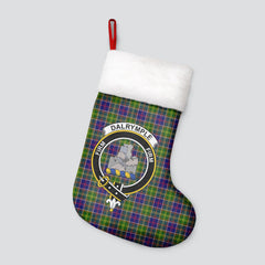 Dalrymple Tartan Crest Christmas Stocking