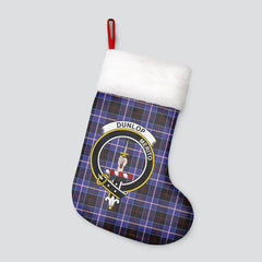 Dunlop Modern Tartan Crest Christmas Stocking