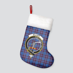 Elliot Modern Tartan Crest Christmas Stocking