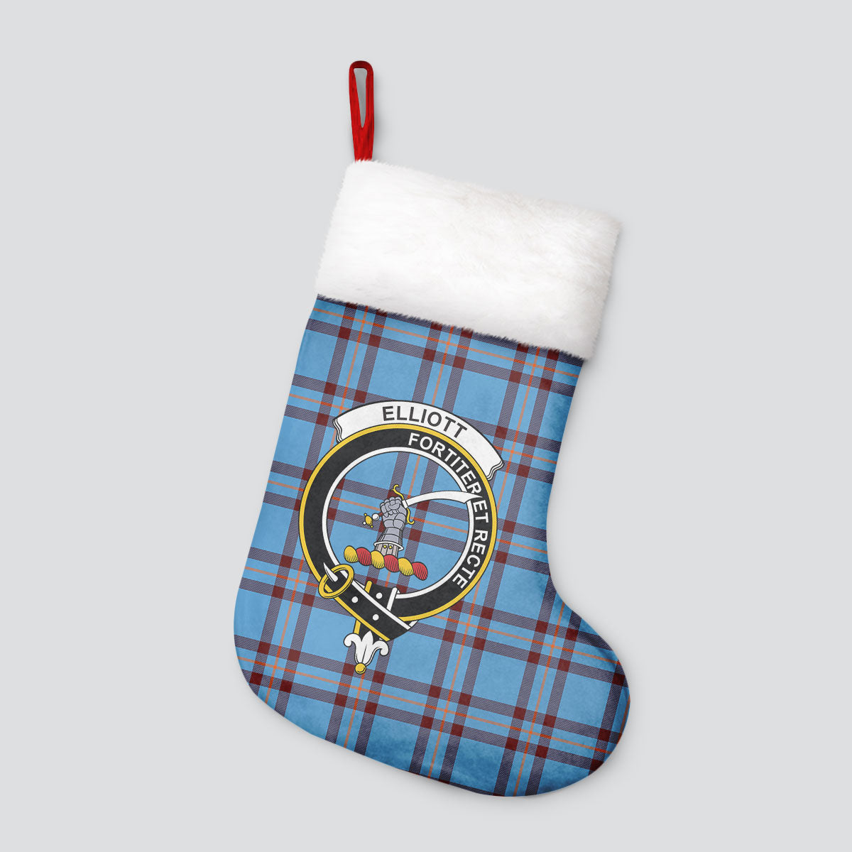 Elliott Ancient Tartan Crest Christmas Stocking