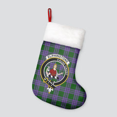 Elphinstone Tartan Crest Christmas Stocking