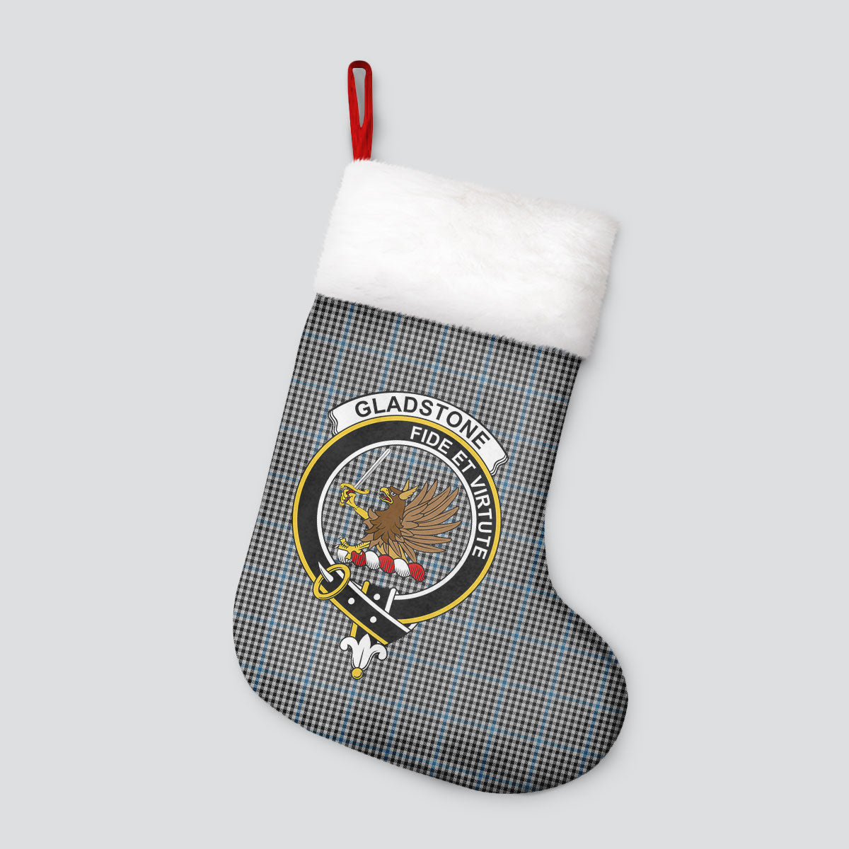 Gladstone Tartan Crest Christmas Stocking