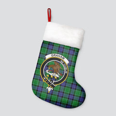 Graham of Menteith Modern Tartan Crest Christmas Stocking