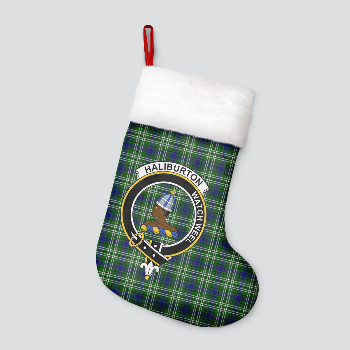 Haliburton Tartan Crest Christmas Stocking