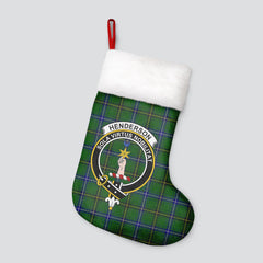 Henderson Modern Tartan Crest Christmas Stocking