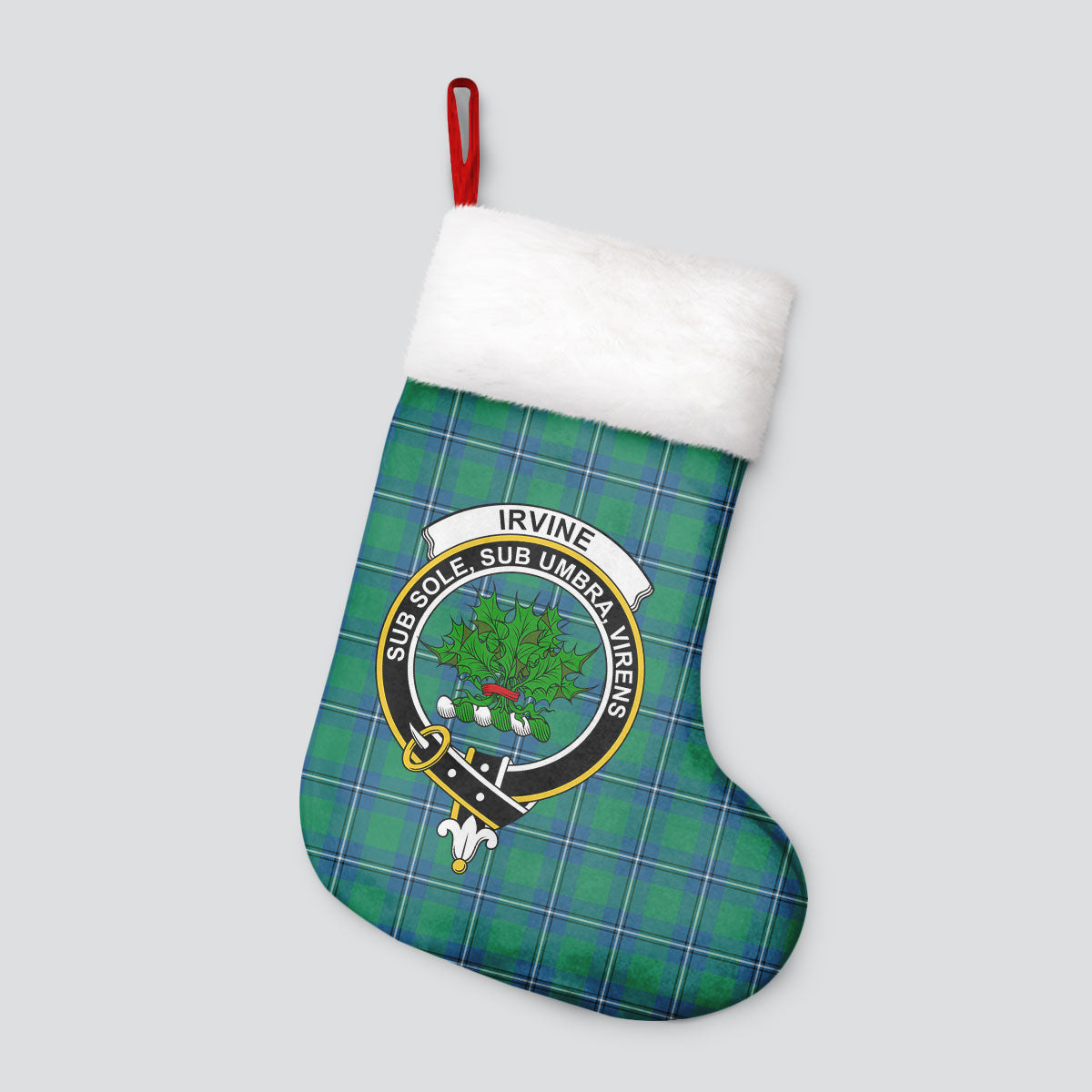 Irvine Ancient Tartan Crest Christmas Stocking