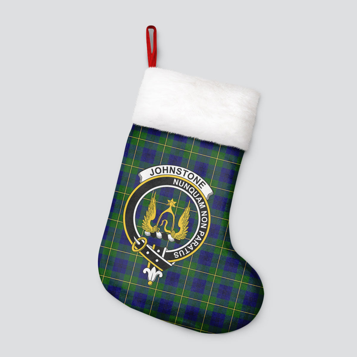 Johnstone Modern Tartan Crest Christmas Stocking