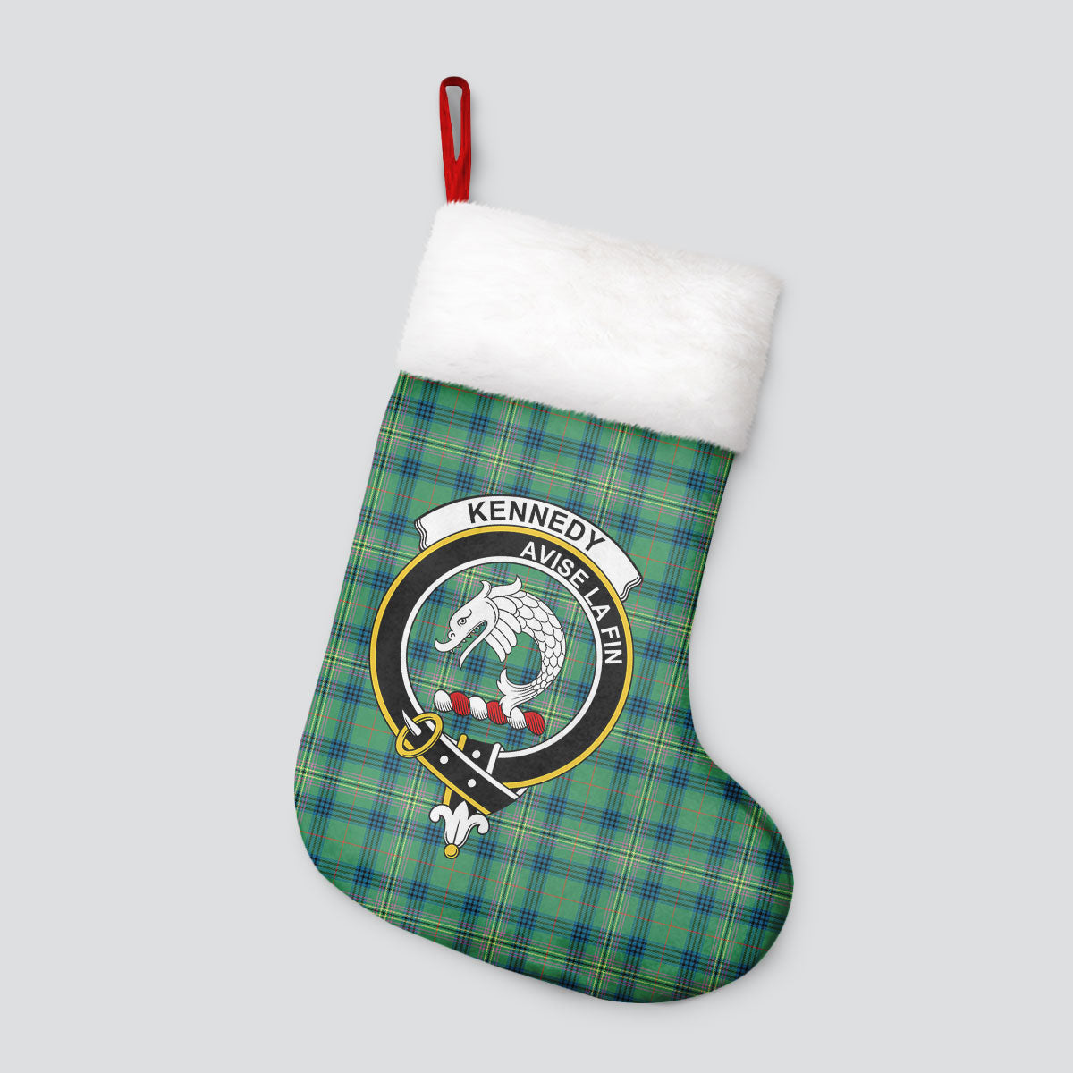 Kennedy Ancient Tartan Crest Christmas Stocking