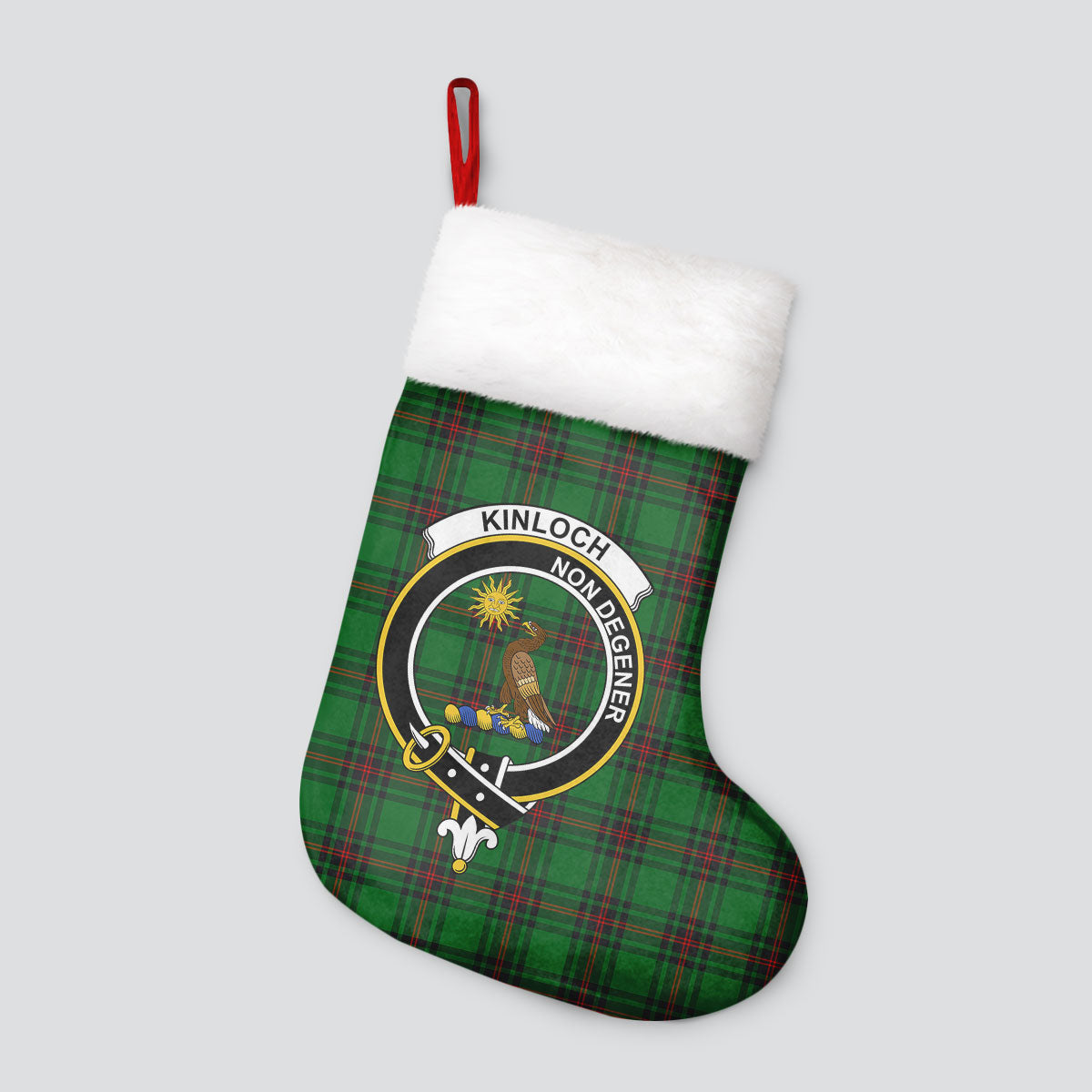 Kinloch Tartan Crest Christmas Stocking