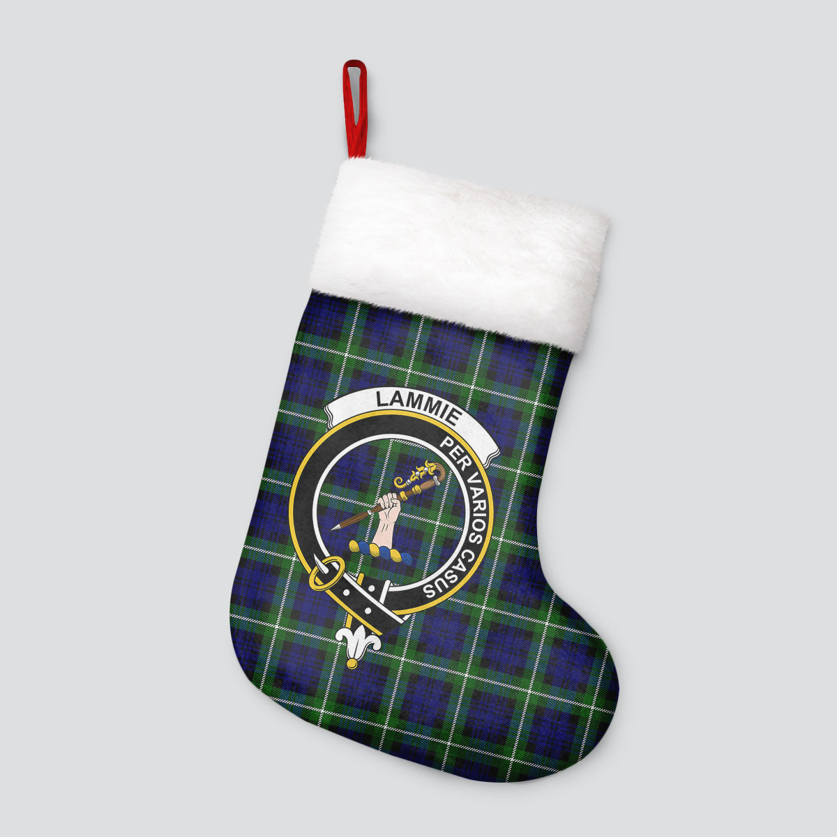 Lammie Tartan Crest Christmas Stocking