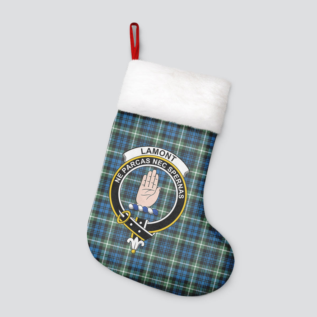 Lamont Ancient Tartan Crest Christmas Stocking