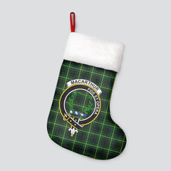 MacArthur Modern Tartan Crest Christmas Stocking