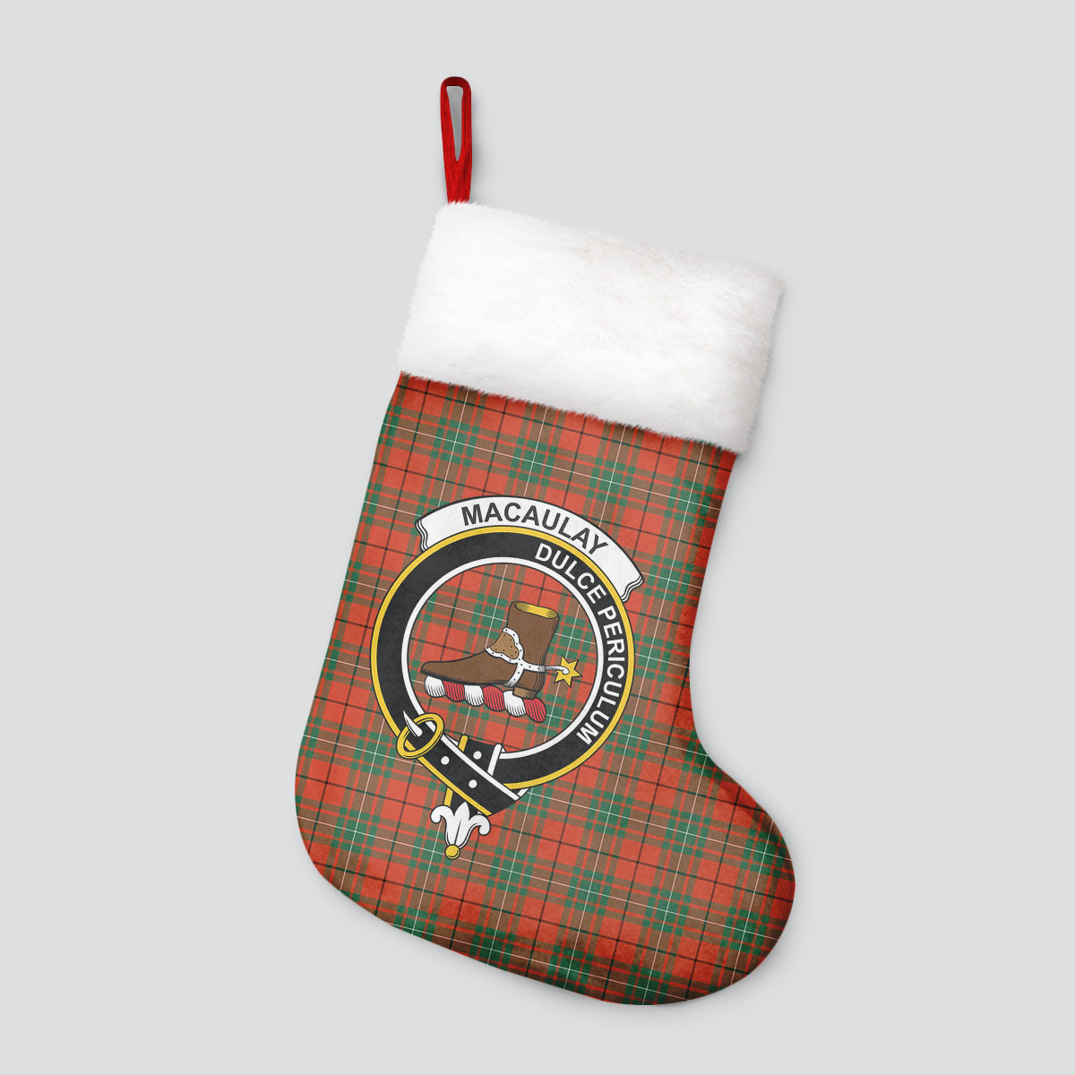 MacAulay Ancient Tartan Crest Christmas Stocking