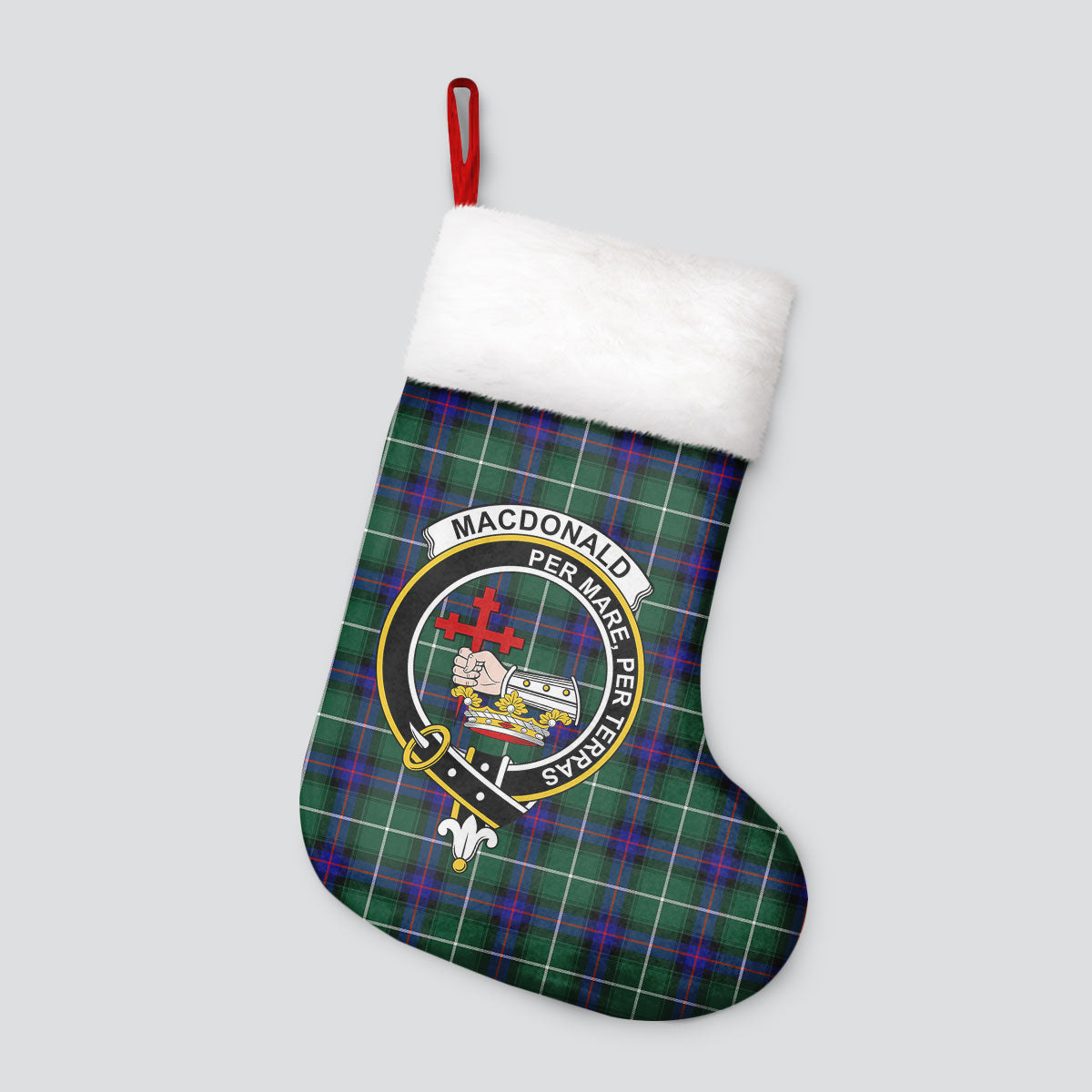 MacDonald of the Isles Hunting Modern Tartan Crest Christmas Stocking