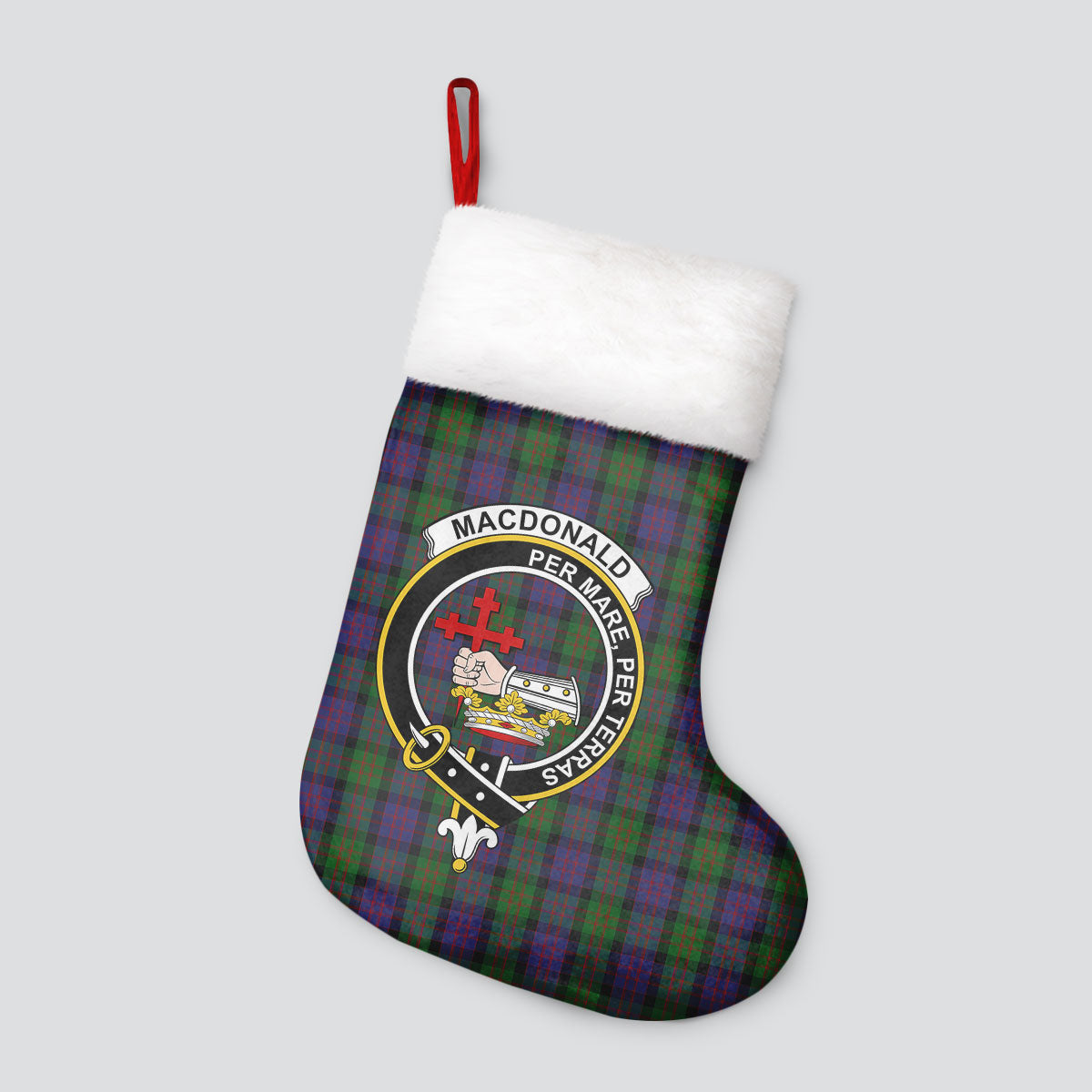 MacDonald Tartan Crest Christmas Stocking